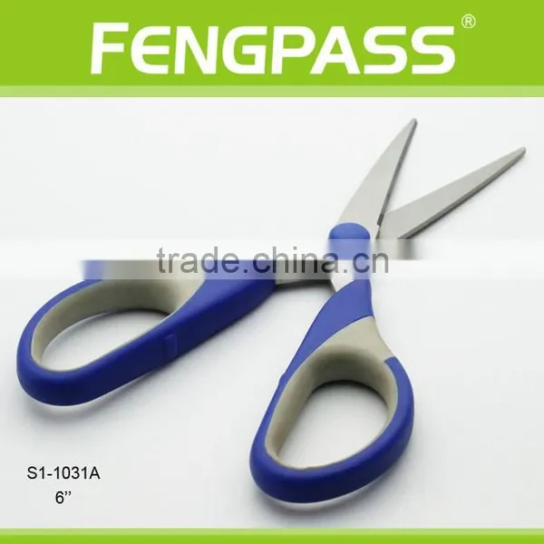 S1-1031A 6 Inch 2Cr13 Stainless Steel Blade With PP+TPR Plastic Handle Scissors For Child photo-3