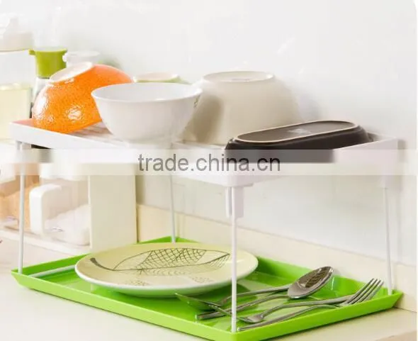 Foldable Plastic Table Storage Shelf Multipurpose Storage Racks photo-3