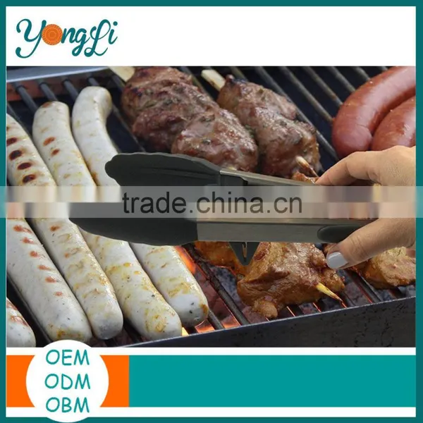 Nonstick Heavy Duty Heat Resistant 9 Inch and 12 Inch Stainless Steel Self Locking Kitchen Food Tong photo-2