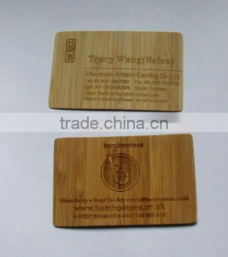 Laser Carved Bamboo Business Card photo-4
