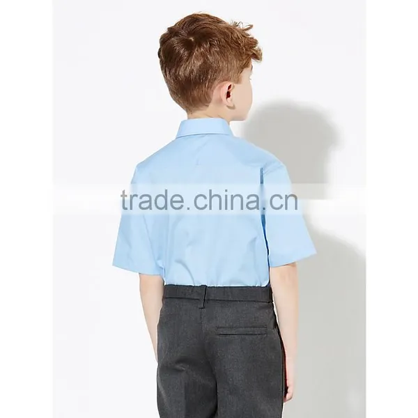 Boys' Easy Care Short Sleeve School Shirt,Custom School Uniforms Clothing Apparel Manufacturer Guangzhou photo-3