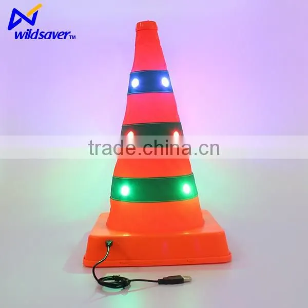 Led USB Rechargeable Waterproof Collapsible Traffic Cone photo-2