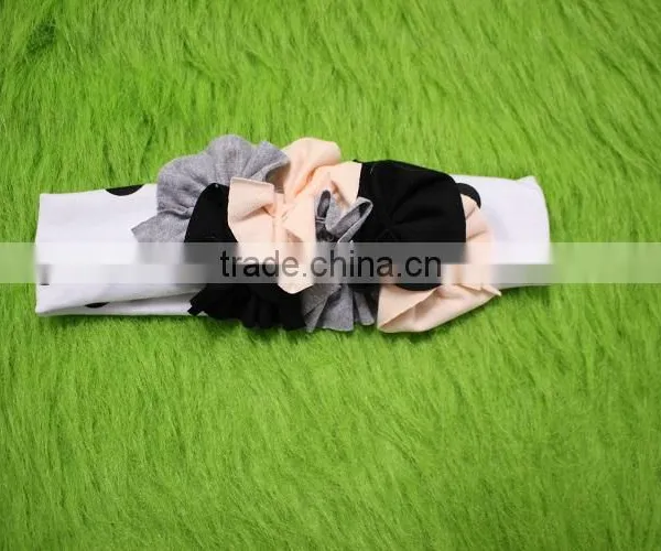 Giggle Moon Remake Bowknot Headband Polka Dot Hairbands Girl Flower Hairband Ruffled Outfits Headband photo-4