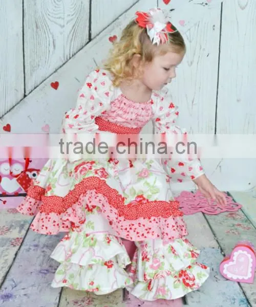 Ibear Garment Factory Girls Clothing Latest Design Baby Frock Dress Wild Dress Ruffle Sets Boutique Spring Outfits photo-2