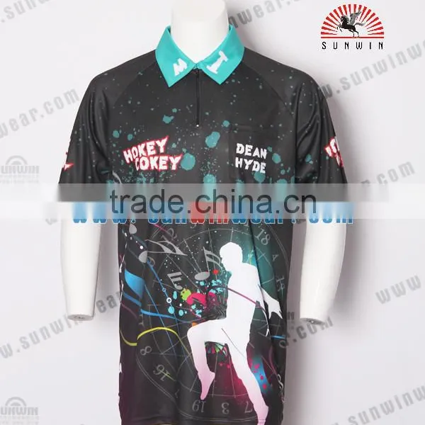 Custom Dart Shirt Polyester Dart Shirts With Pocket Fashion Mens Darts Shirt photo-2