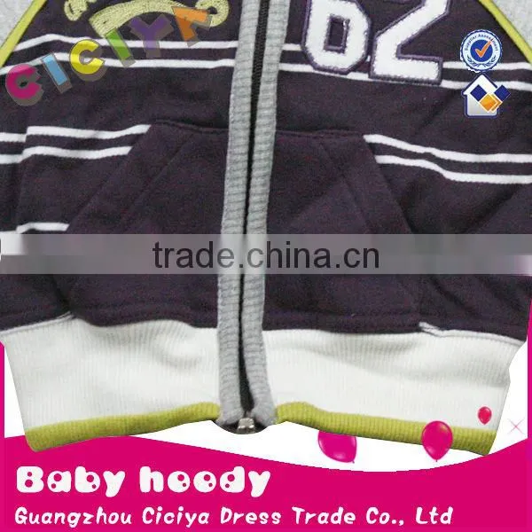Wholesale Custom Boutique Baby Boys Coat Knitting Cotton Stripped Zip up Jacket for Baby Boys photo-3