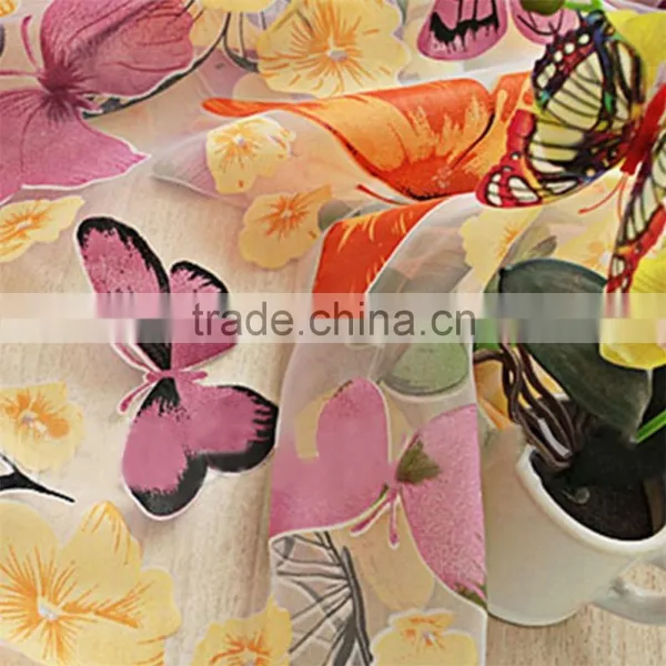 2016 Hot Romantic Butterfly Transparent Curtains Tulle 1x2m for Casement And Door Printed Window Curtain Sheer Voile Curtain photo-4