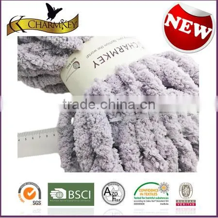 Charmkey Factory Made 100 Polyester Fancy Hand Knitting Yarn Wholesale Price photo-4