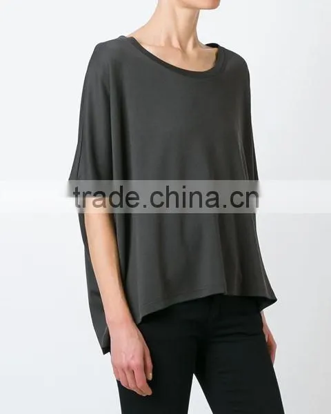 Custom Women Short Sleeve O Neck Oversized T-Shirts for Printing,Oem Summer Clothes Black Loose T-Shirts for Women photo-4