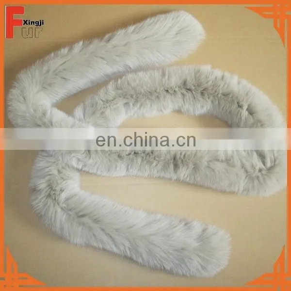 Top Quality Real Fox Fur Trimming Dyed Fox Fur Strips photo-2