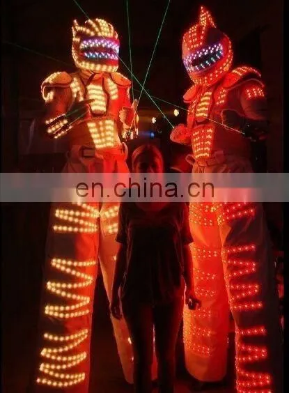 Led Jumping Suit Stilts Walker Led Robot Costume