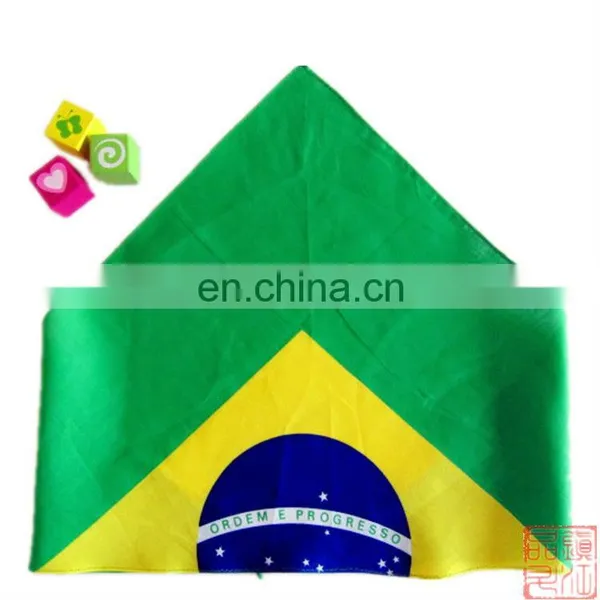 Brazilian Flag Unique Style Printed Headwear Sports Triangular Bandana
