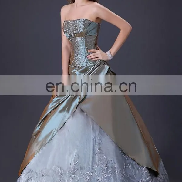 Sexy Grey Wedding Dress Bridal Gown Stock CL4522 photo-2