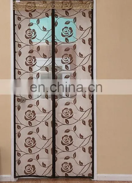 High Quality Flocking Summer Anti Mosquito Magnetic Screen Door Portiere Screen Door With Magnetic Stripe photo-3