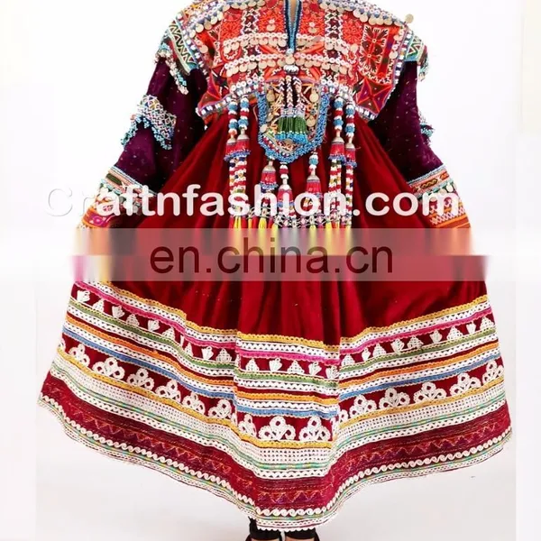 Vintage Banjara Kuchi Tribal Ethnic Clothes- Vintage Traditional Kutchi- Vintage Gypsy Afghani Handmade Kuchi Dress photo-4