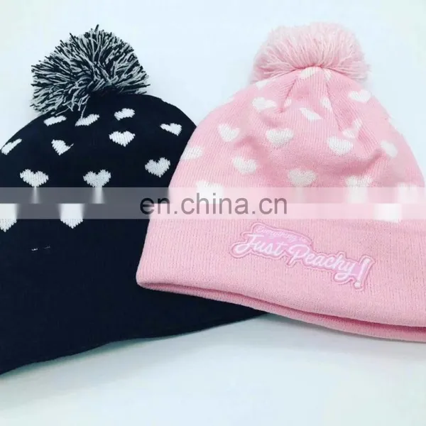 Wholesale Polyester Winter Womens Kint Beanie Hats photo-4