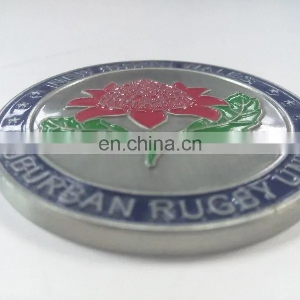 Personalized Design and Logo Zinc Alloy Casting Coin Antique Silver Commemorative Double-side Coin With Flower and Ear of Wheat photo-4