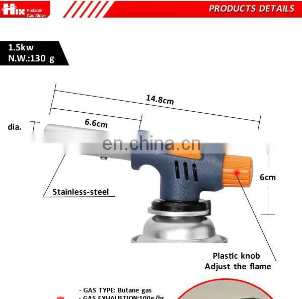 Micro Flame Mini Gas Cutting Butane Propane Piezo Ignition Blow Camping Welding Gas Torch