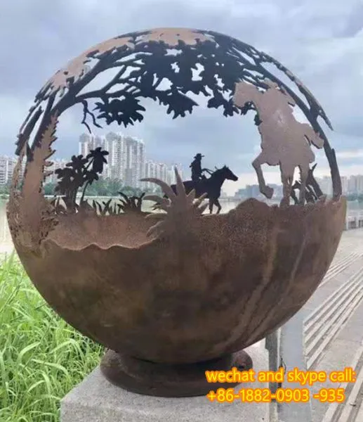 Stainless Steel Cube Sculpture Stainless Steel Decorative Ball Sculpture