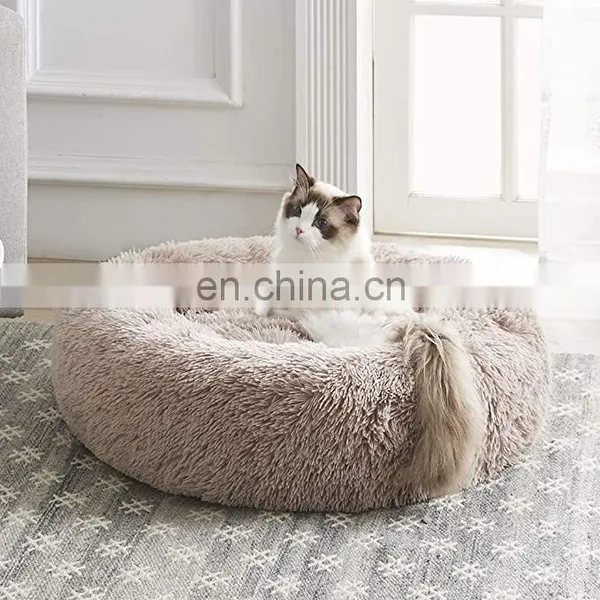 70cm Large Size Self Warming Indoor Round Pillow Cozy Soft Plush Pet Cat Dog Bed Nest photo-2