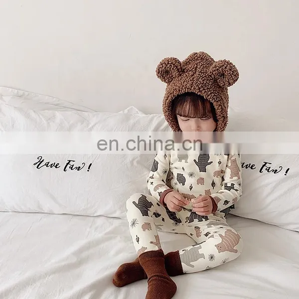 4196 Quickly Delivery Supplier Baby Home Sleepwear Cartoon Pajamas Set photo-4