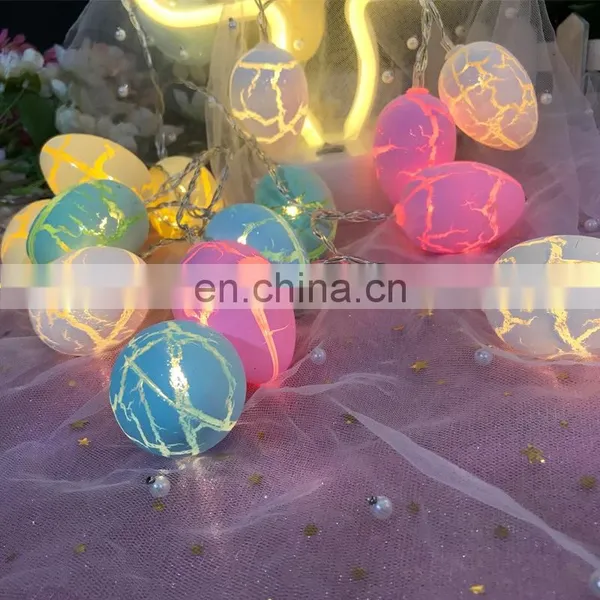 Wholesale Battery Operated 20 LED Easter Egg Multicolor Crack Ball Fairy Led String Lights For Room Party Decoration photo-3