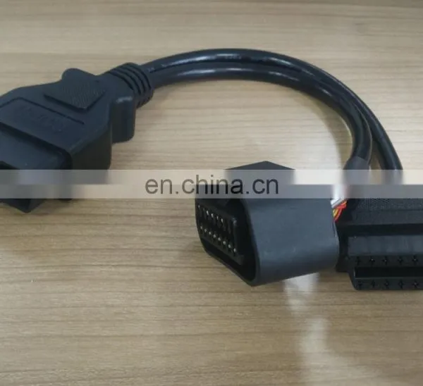 OBD2 Male to 2Female Adapter Splitter Extension Cable OBD II for All Cars 20cm 1ft photo-2