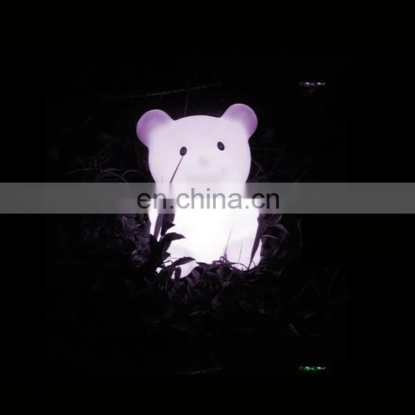 2019 Hot Selling LED Baby Kid Night Light 7 Colors Flashing Rechargeable Cute Design Bear Shape Night Lamp photo-3