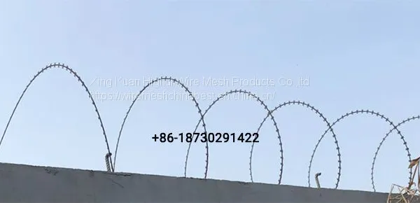 Unclipped Razor Ribbon Wire Razor Concertina Wire Coil Security Barrier photo-5