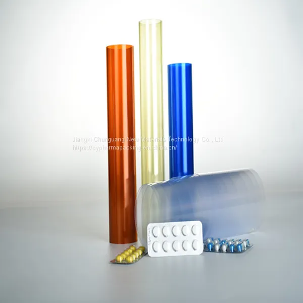 Pharma Grade Plastic PVC Rigid Film Roll Clear Colored Film for Blistering