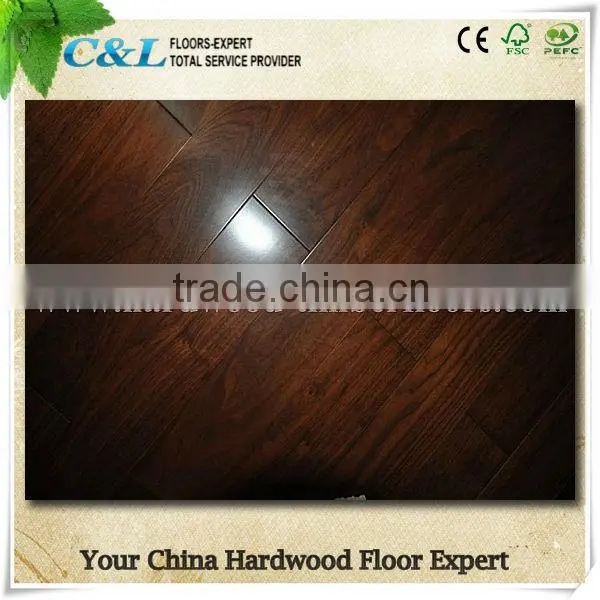 Smooth T&G Black American Walnut Solid Wooden Flooring