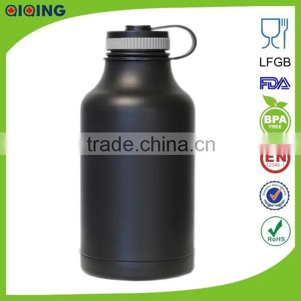 64 oz Powder Coated Wide Mouth Stainless Steel Beer Growler for Beer HD-104A-12