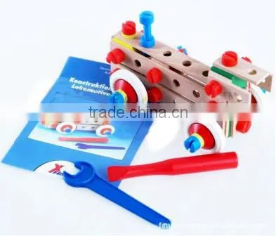 2016 HOT Seach In China Natural Wood Block Car New Toys For Kid Baby Car Toy Nut Assembly Car photo-3