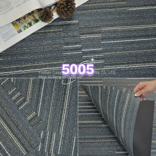 Guangdong Office Building PVC Rubber Floor Real Estate Sales Department Property Reception Room 2mm Carpet Stone Plastic Floor
