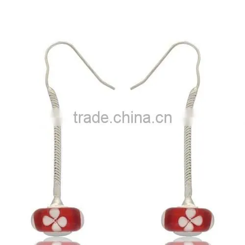 Handmade Crystal Shambhala Ball Dangle Earring Drop photo-6