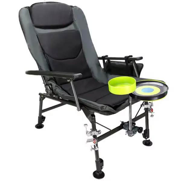 Outdoor Portable Folding Lightweight Foldable Hot Selling Reclining Collapsable Fishing Camping Chair photo-2