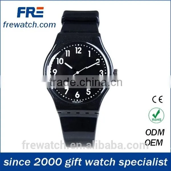 Fashion Colorful Water Resisting Plastic Watch With Pvc Strap and Stainless Steel Back photo-4