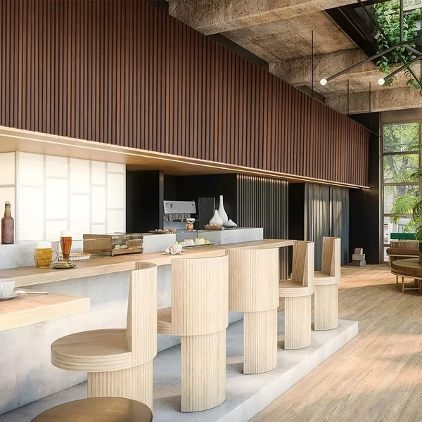 Wooden Slat Sound Absorption Wall Panels MDF Density Customized Fluted Flexible Material Eco-Friendly Home Decor photo-4
