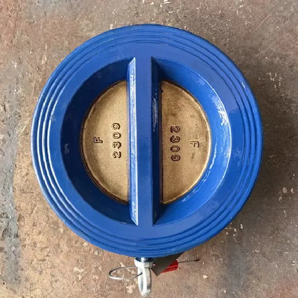 CB/T4303 Válvula de Retorno em Borboleta para Marinha | Válvula de Não Retorno de Duas Placas em Wafer para Tubulações de Água do Mar e Óleo