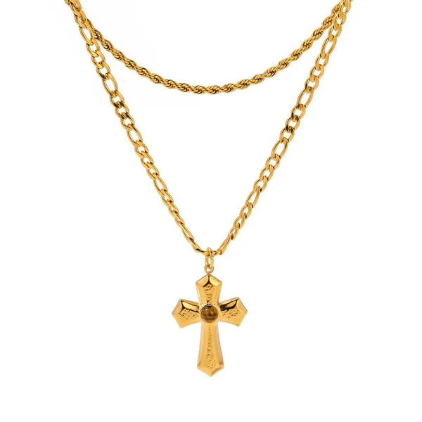 Minimalist Waterproof Stainless Steel Gold Necklace - Custom Fashion Jewelry
