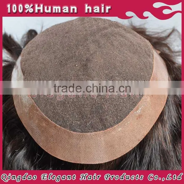 100% Virgin Remy Top Quality Human Hair Extension Men Toupee