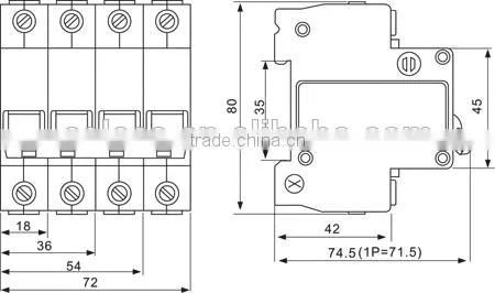 Circuit Breaker for DIN Rails,DZ47-63 MCB Mini Circuit Breaker photo-6