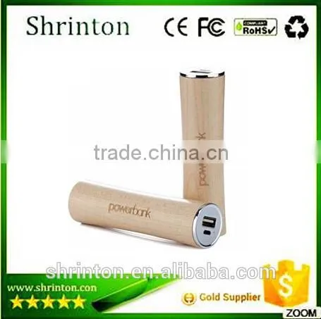 Wooden Tube Universal Portable Power Bank 2600mah photo-2