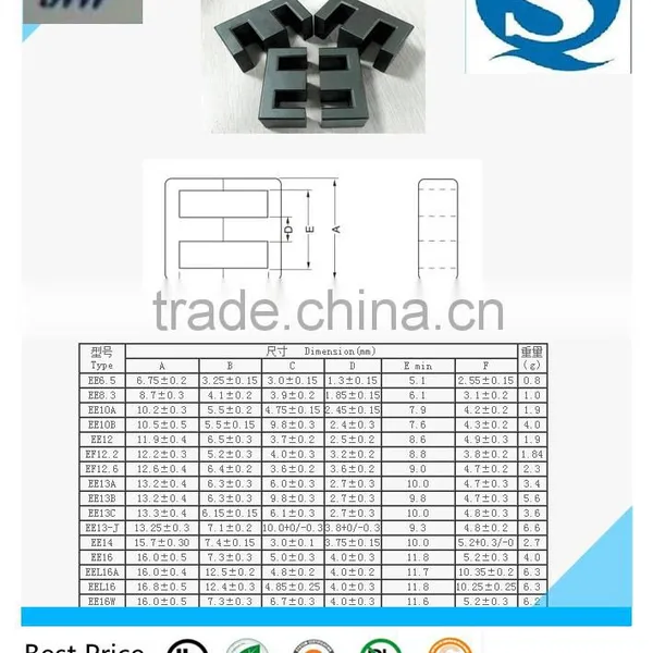 EE19 High Frequency Transformer Ferrite Core PC40/EE1916 Magnetic Core photo-4