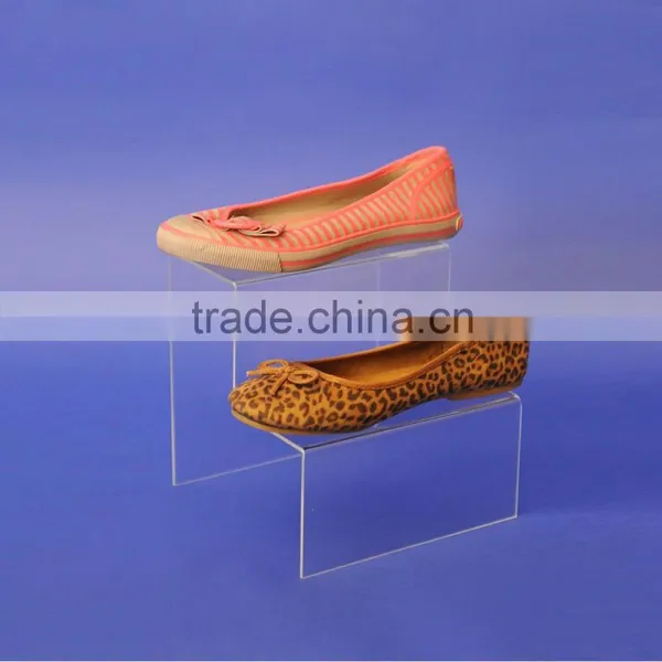 Stepped Freestanding Clear Acrylic Shoe Display Stand Retail Display photo-2
