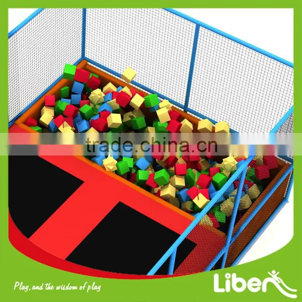 Small Kids Jump Bed With Foam Pit Trampoline Rectangular Sport Play Trampoline Park photo-5