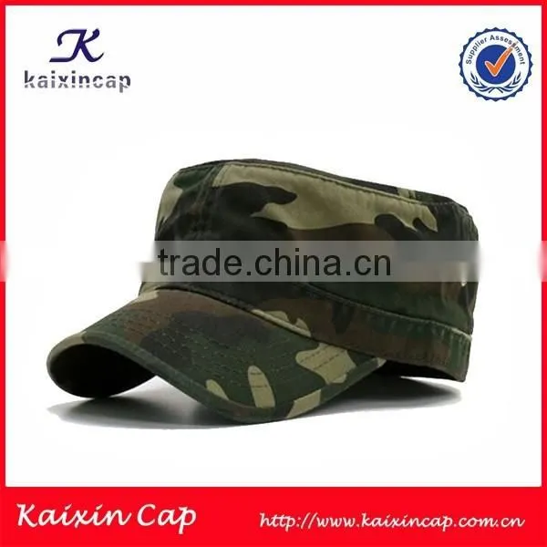 High Quality Wholesale Custom Made Blank Design Your Own Blue Jean Flat Top Military Cap photo-4