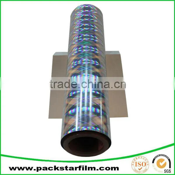 Supplier Wholesale Metallized Bopp Film With Stripe Effect photo-5