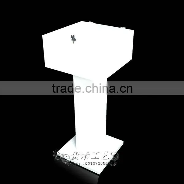 Factory Hot Sale Black Donation Box With Lock , Professional Acrylic Donation Box photo-2