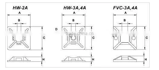 Cable Management Self Adhesive Cable Tie Mount photo-2